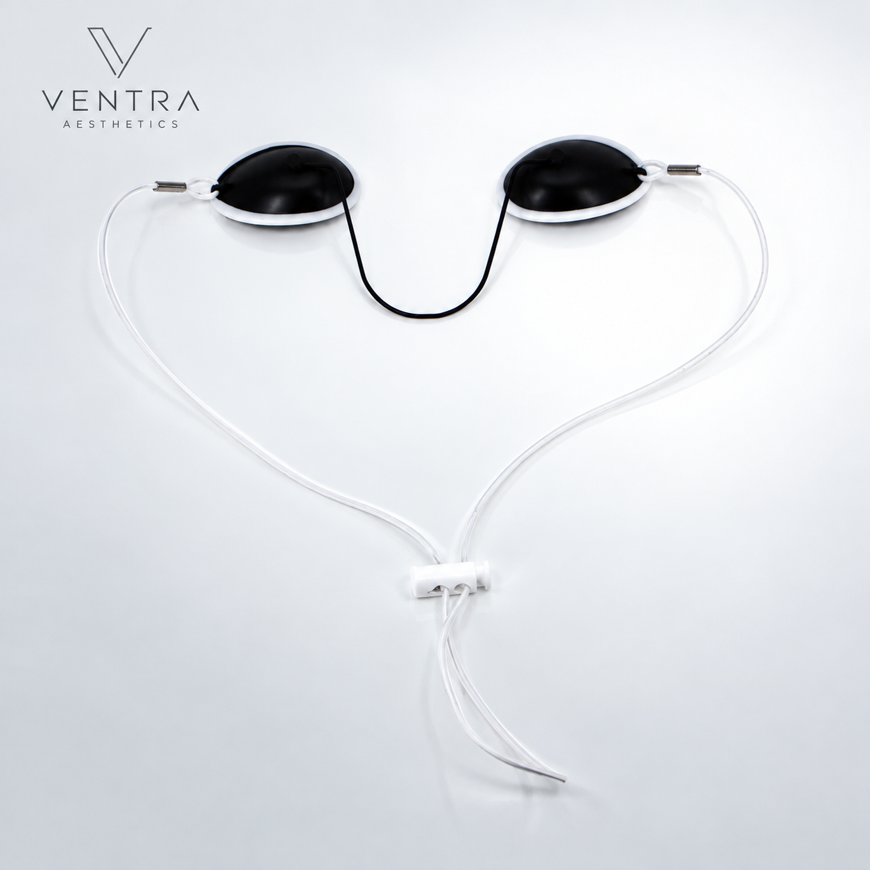 Branded visualisation of black blackout eye shields