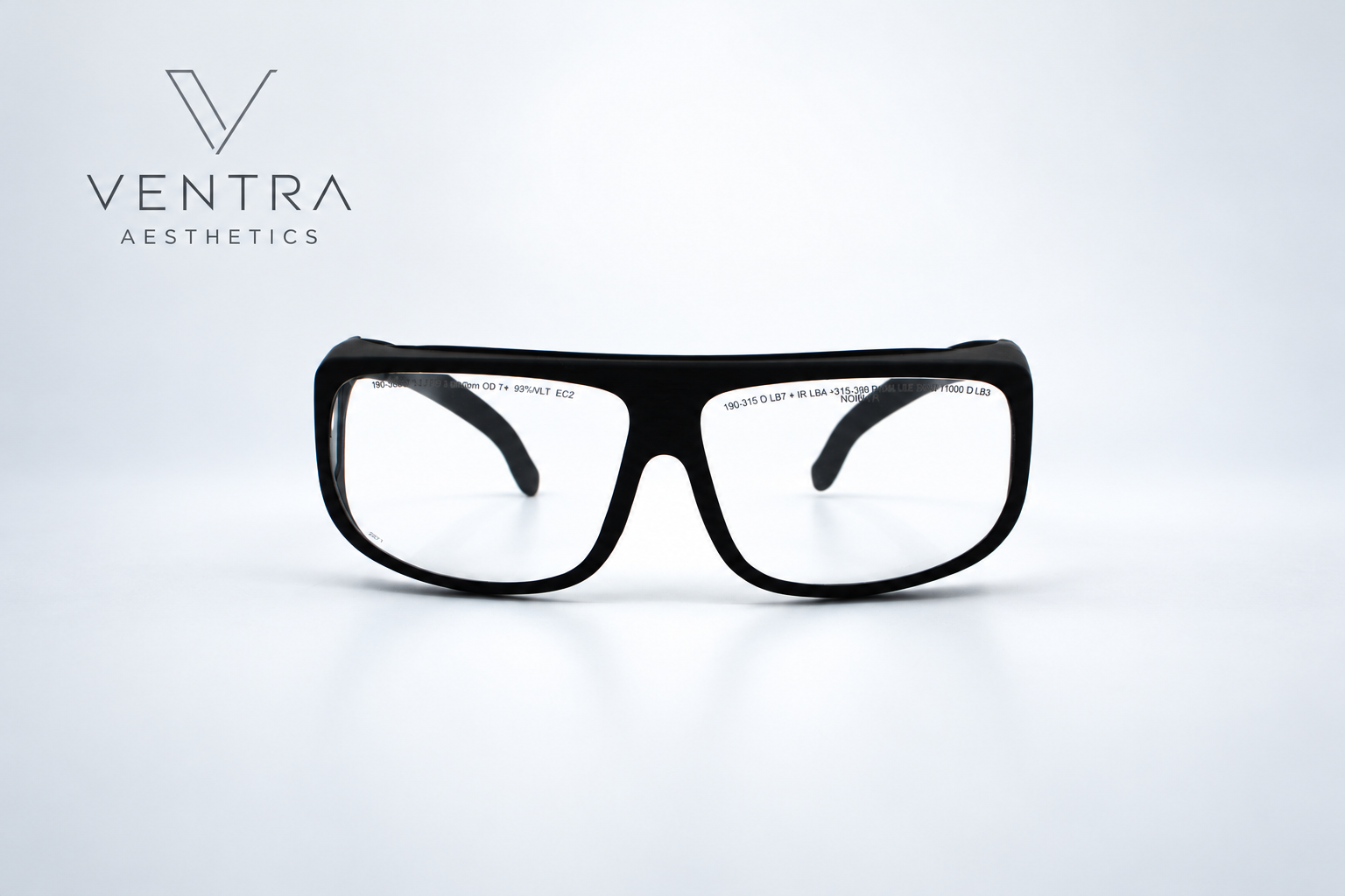 Branded visualisation of CO2 RESURFACE practitioner laser safety glasses