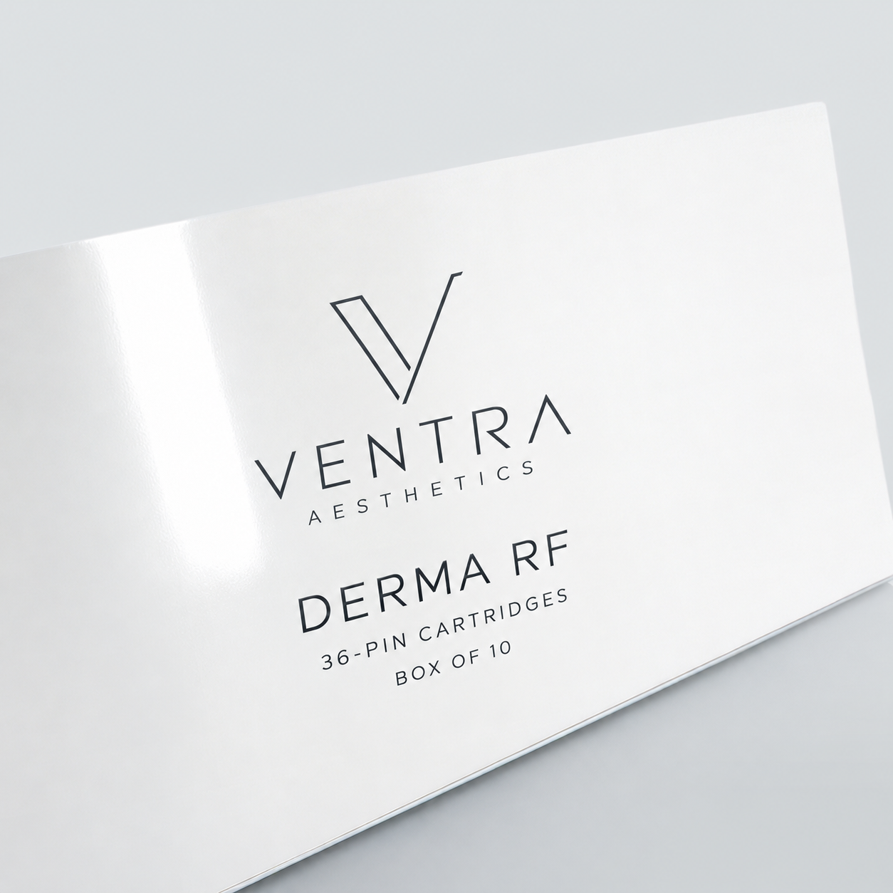 Concept packaging for Ventra DERMA RF 36-pin cartridges, box of ten