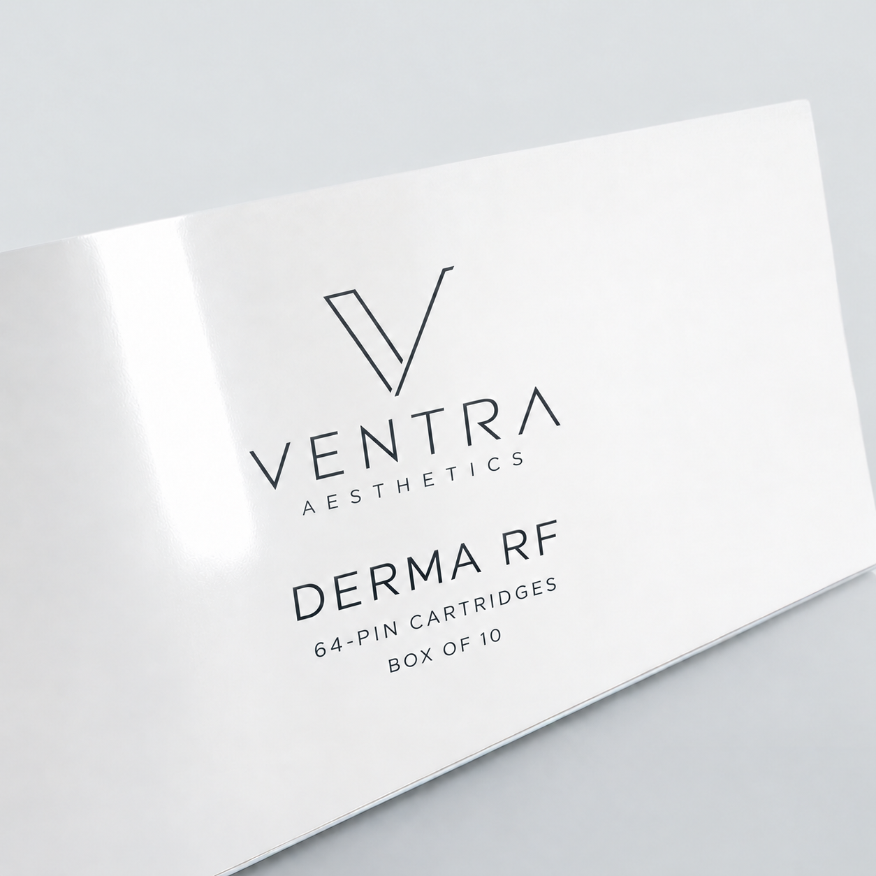 Concept packaging for Ventra DERMA RF 64-pin cartridges, box of ten