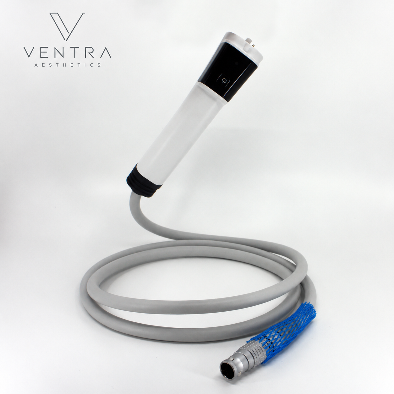 Branded visualisation of DERMA RF replacement handpiece with lead