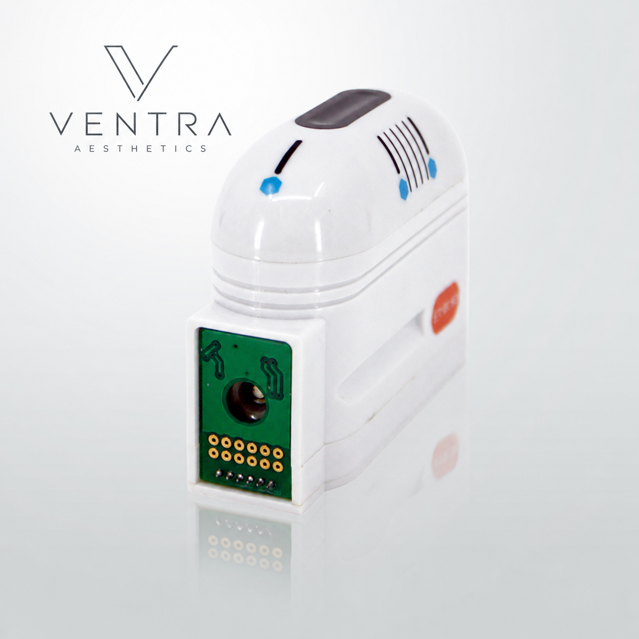 Branded visualisation of 1.5 mm facial HIFU cartridge